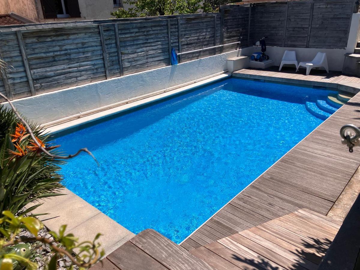 2 Pieces Rez-De-Jardin Dans Maison Avec Piscine Villeneuve-Loubet Kültér fotó